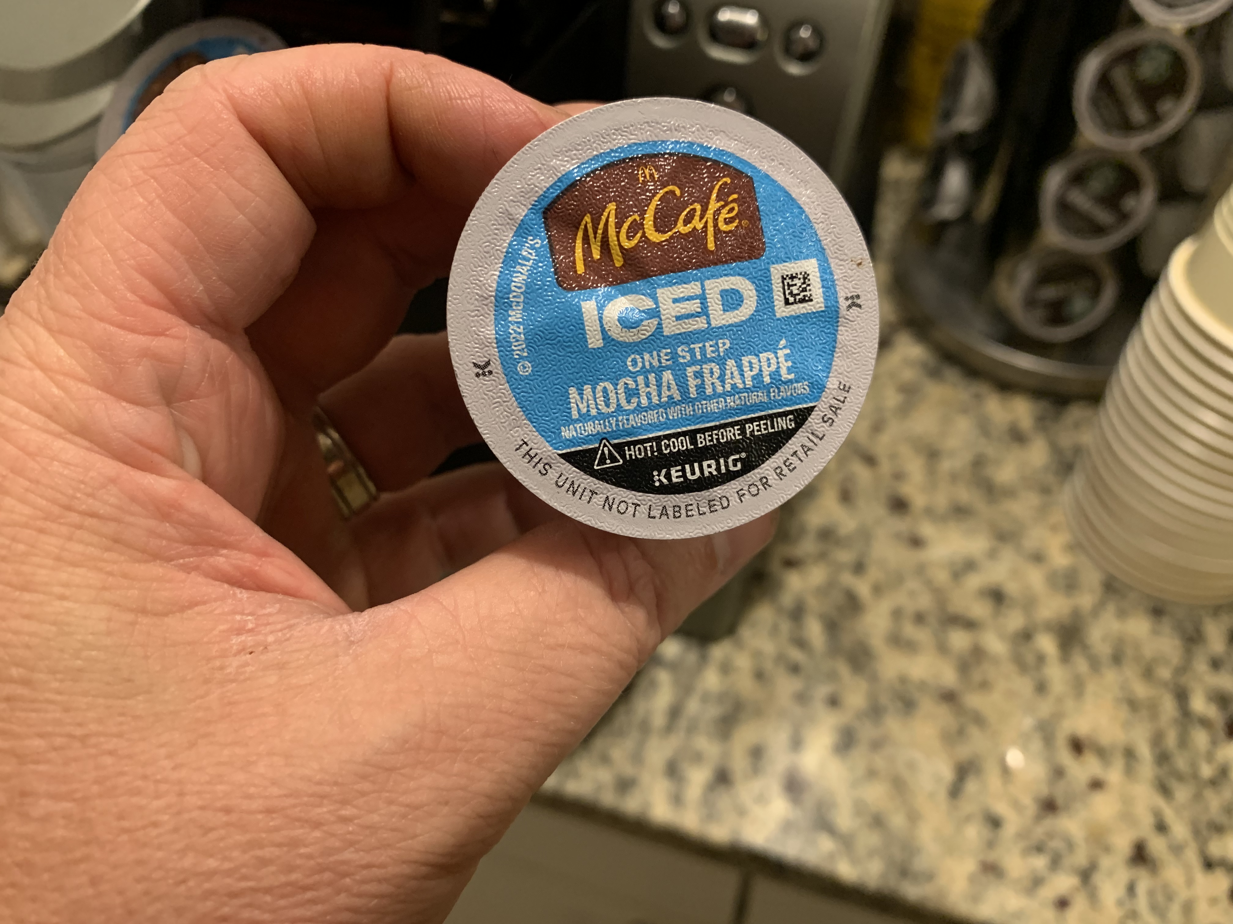 Watch McCafe ICED One Step Mocha Frappe Keurig on Amazon Live